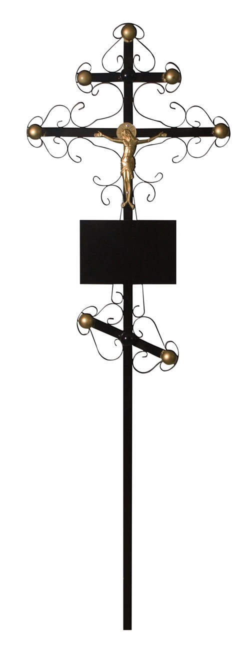 Крест на могилу металлический "Вензеля"