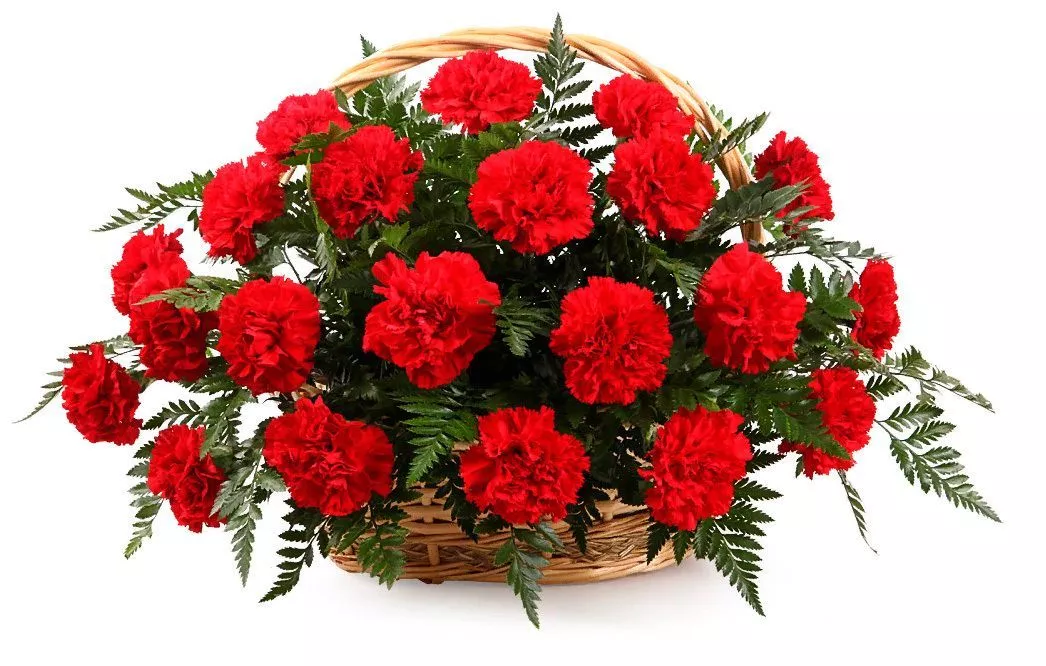 Корзина из живых цветов маленькая