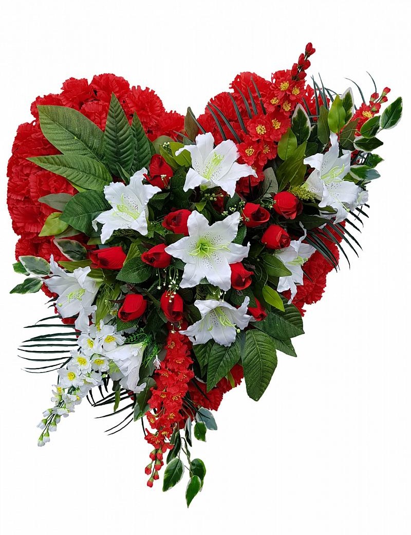 Венок "Сердце" с лилиями