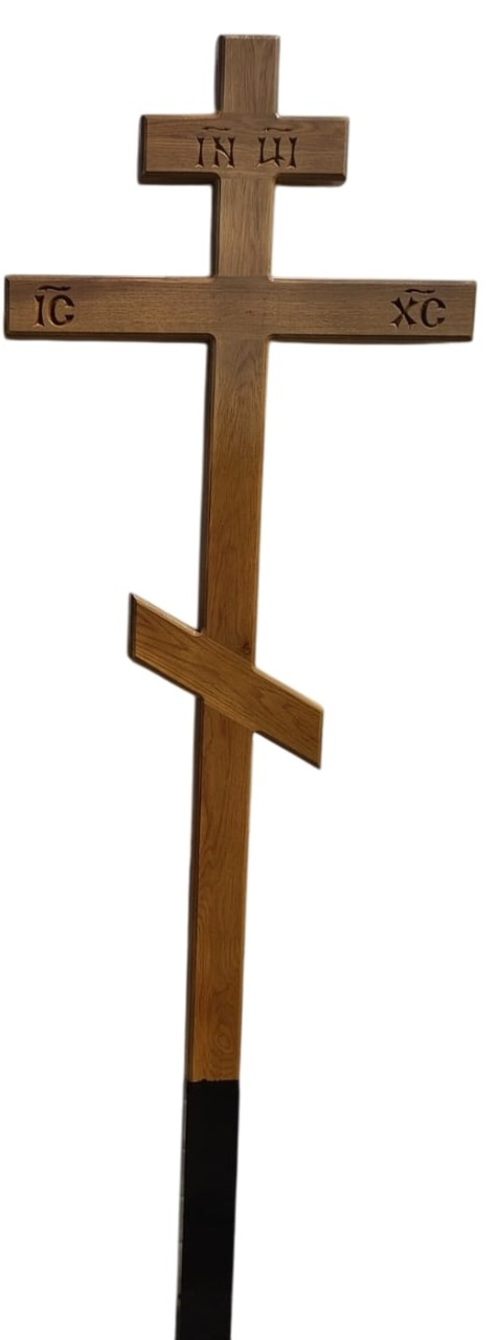 Крест на могилу дубовый "Прямой"
