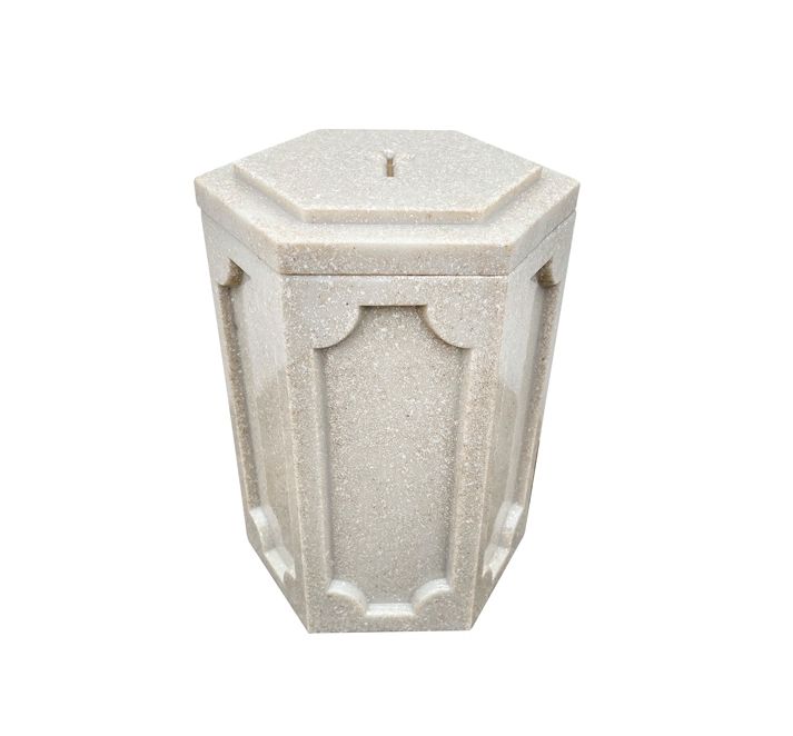 Урна для праха Призма белая (24 см)