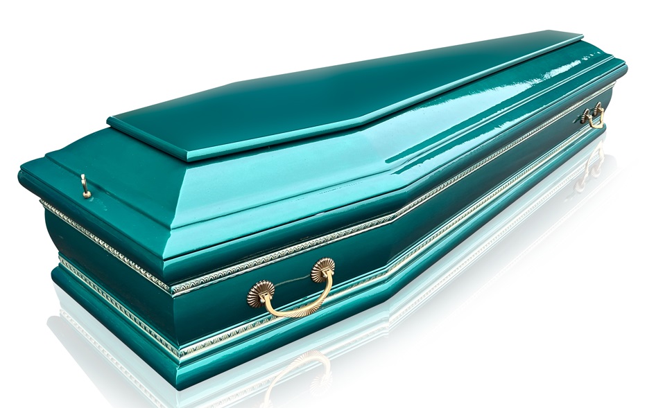 Гроб "Бергамо" 6 гранный цветные