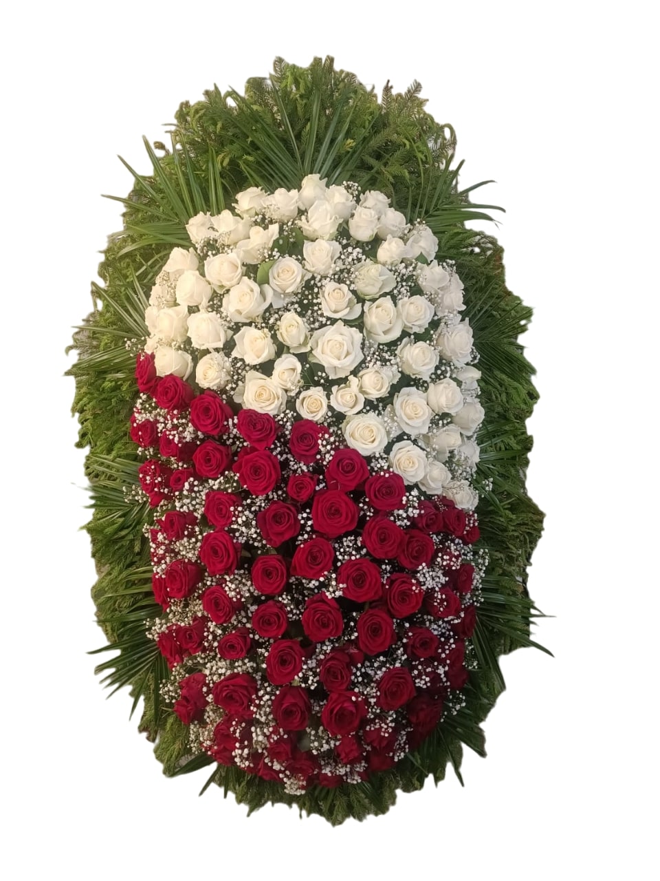 Венок из живых цветов 12