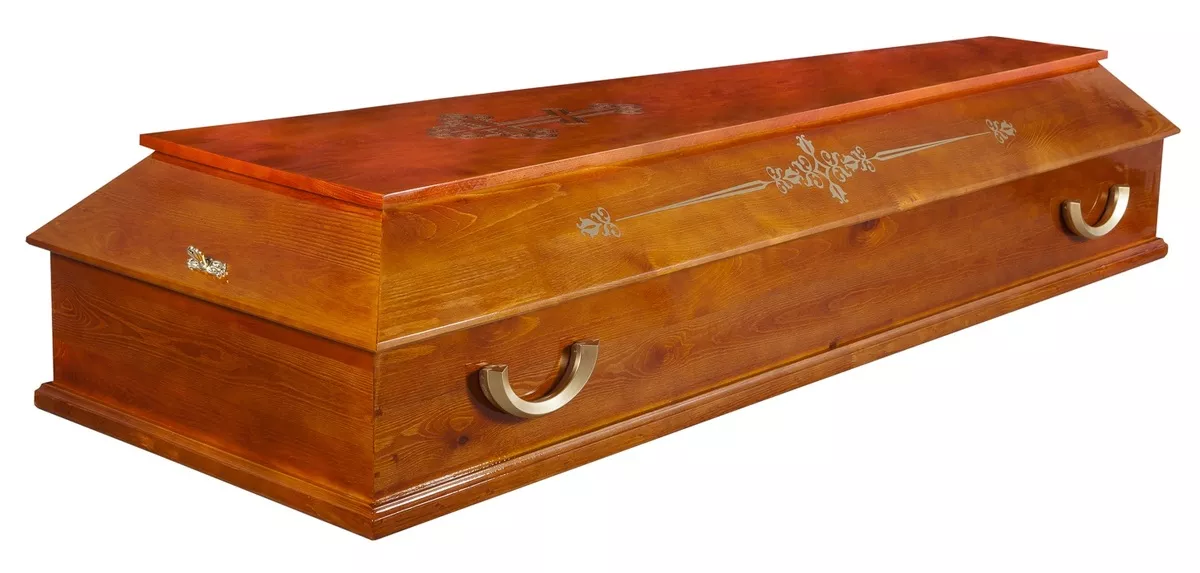 Гроб "Питер" 4 гранный с узором