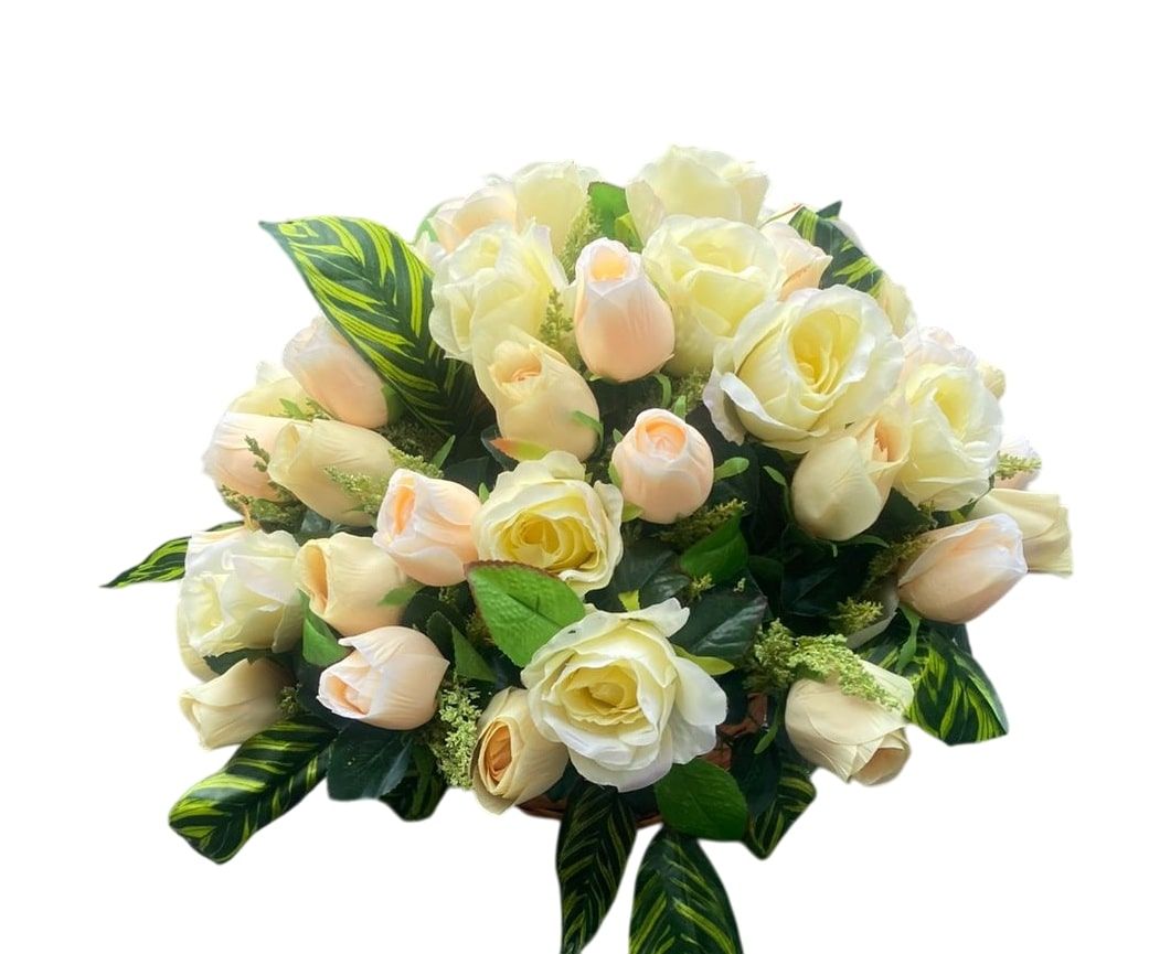 Корзина "Плетеная" L кремовая