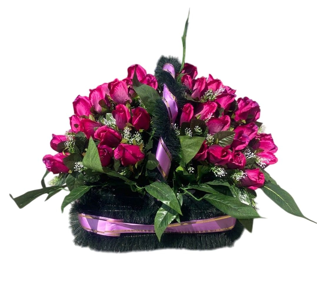 Корзина "Пасхальная" элит бордовая