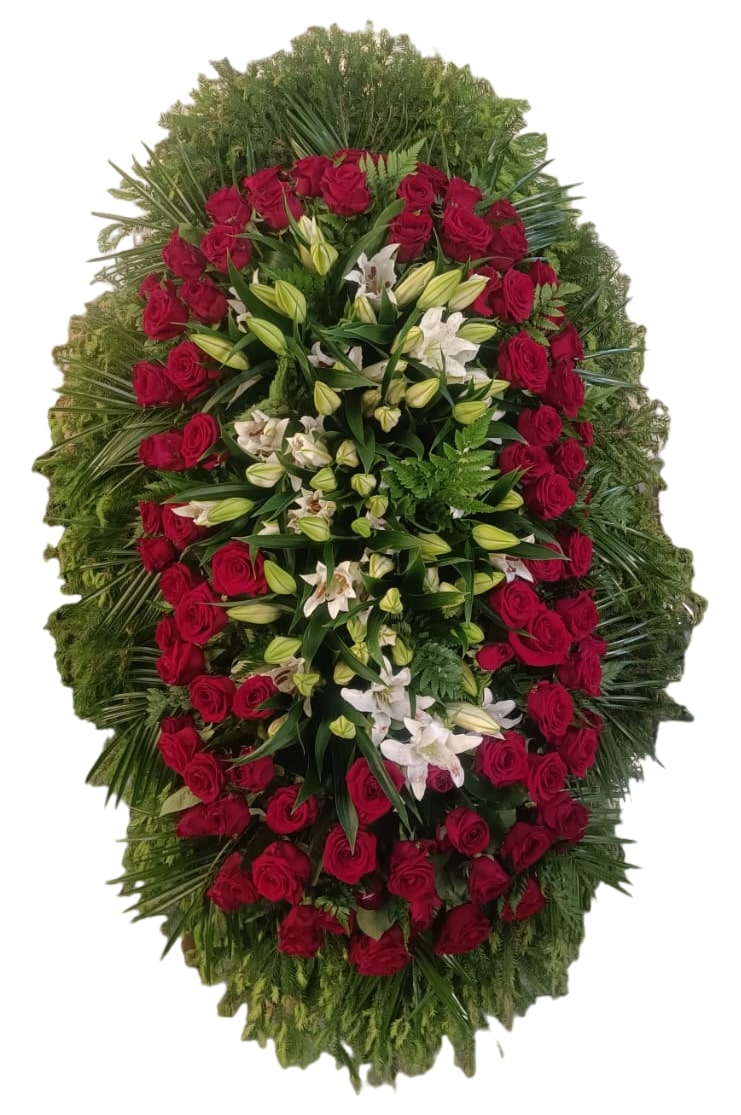 Венок из живых цветов 2