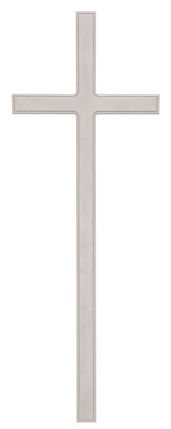 Крест Католический мраморный белый