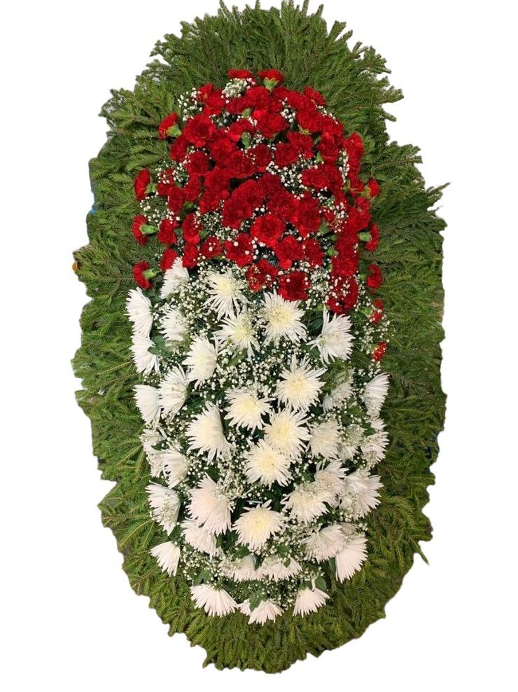 Венок из живых цветов 4