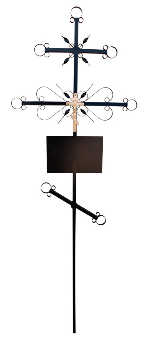 Крест на могилу металлический "Луч"