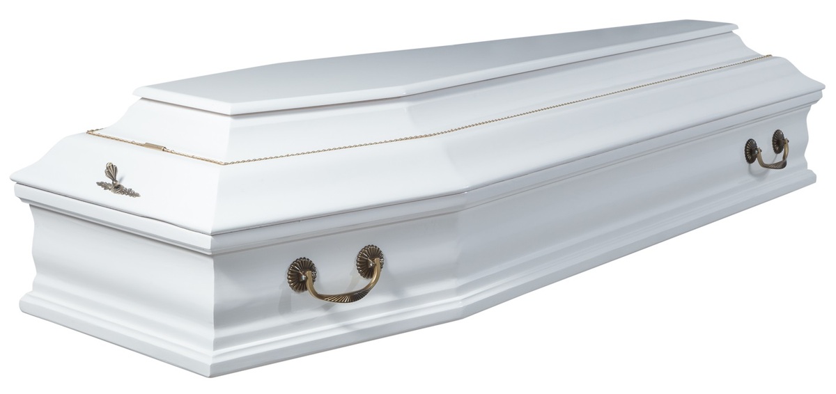 Гроб "Сириус" 6 гранный Белый