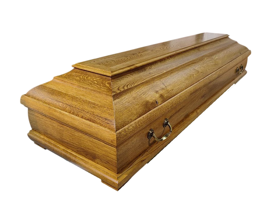 Гроб дубовый "Ромео" 4 гранный матовый