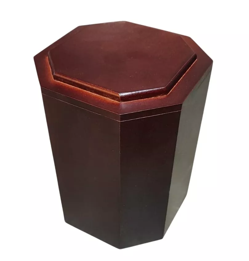 Урна для праха из древесины восьмигранная