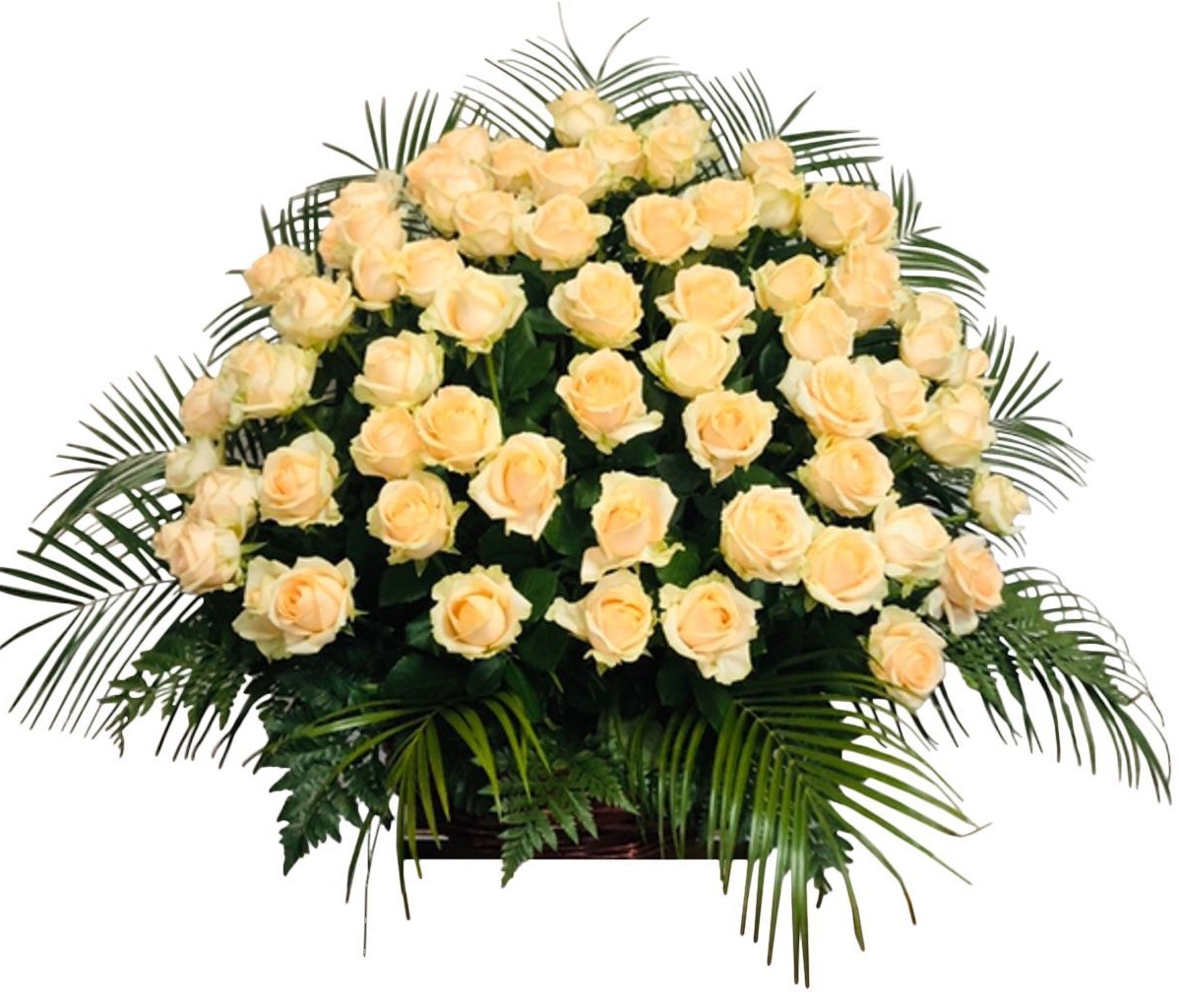 Корзина из живых цветов большая