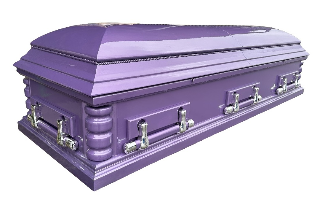 Гроб двухкрышечный "Хьюстон" лаванда