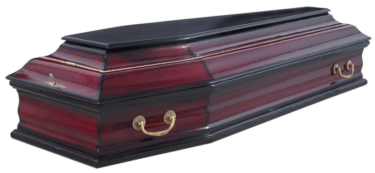 Гроб "Сириус" 6 гранный Вишня (уц)