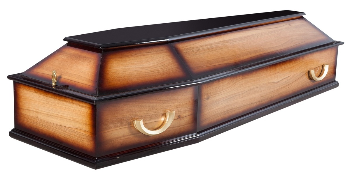 Гроб "Элегия" 6 гранный светлый