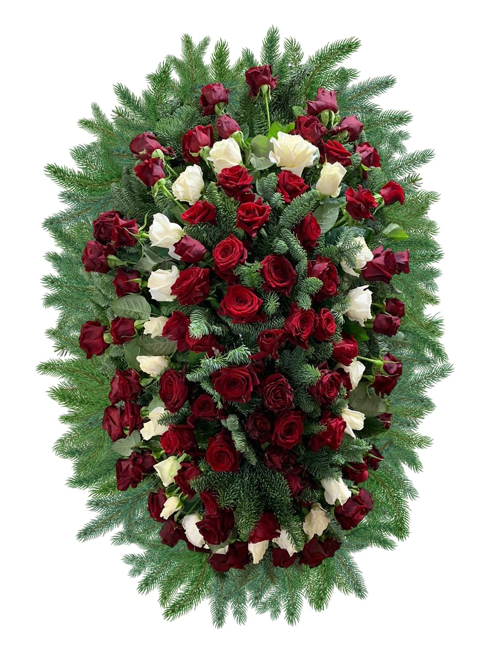 Венок из живых цветов 11