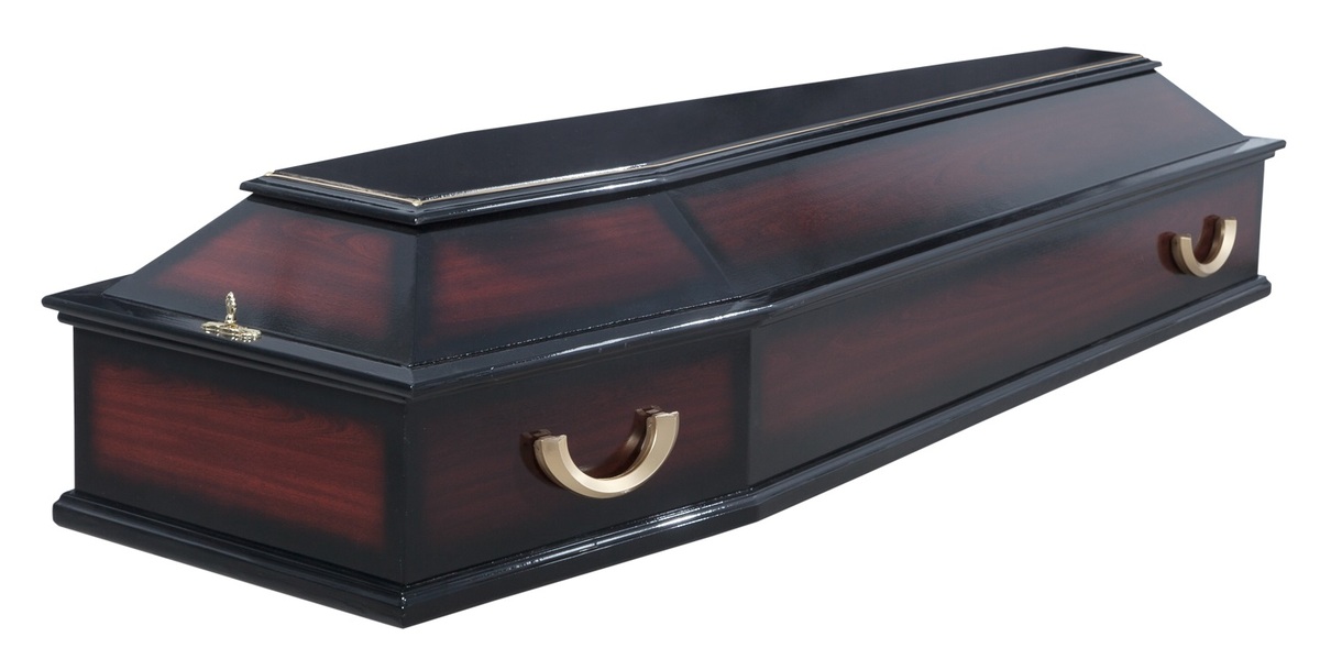 Гроб "Элегия" 6 гранный темный