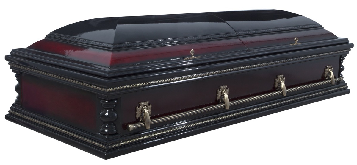 Гроб двухкрышечный "Вегас" колода