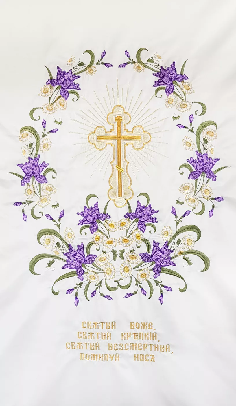 Набор для погребения "Парча" Венок Ирисов