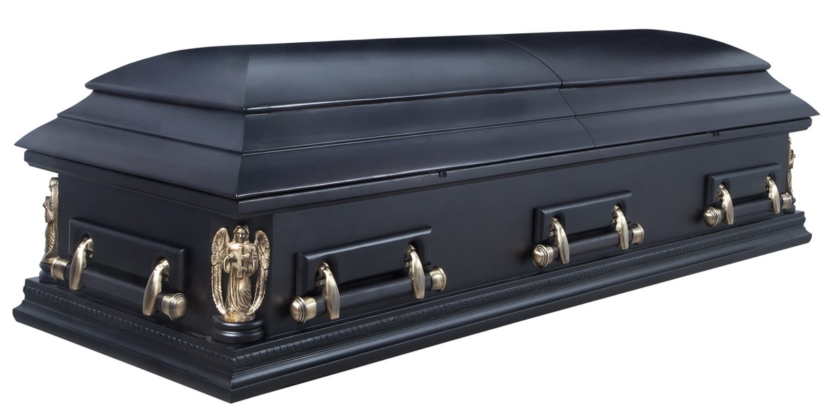 Гроб двухкрышечный "Чикаго" темный