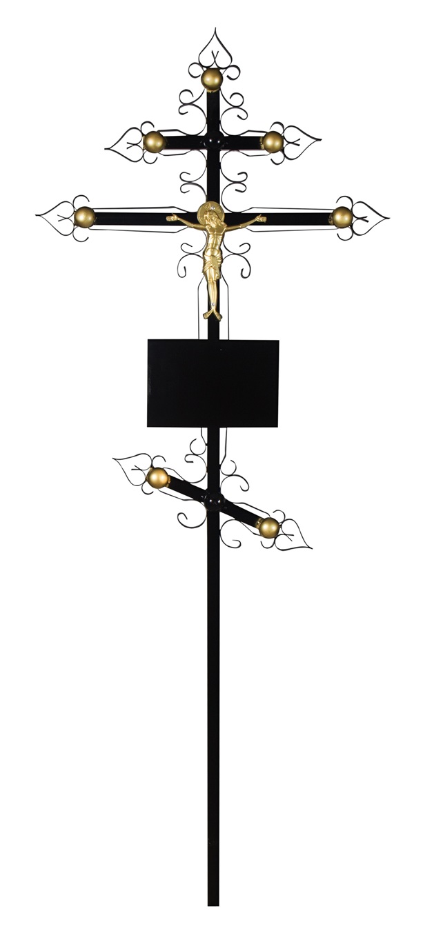 Крест на могилу металлический "Купола"