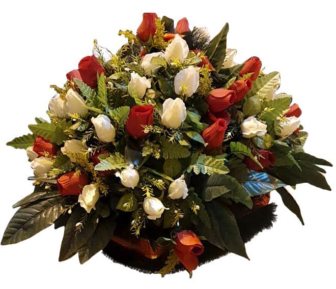 Корзина "Пасхальная" элит красно-белая