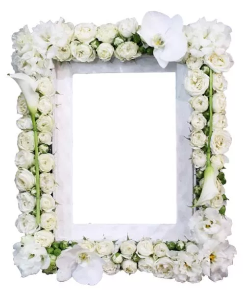 Рамка из живых цветов