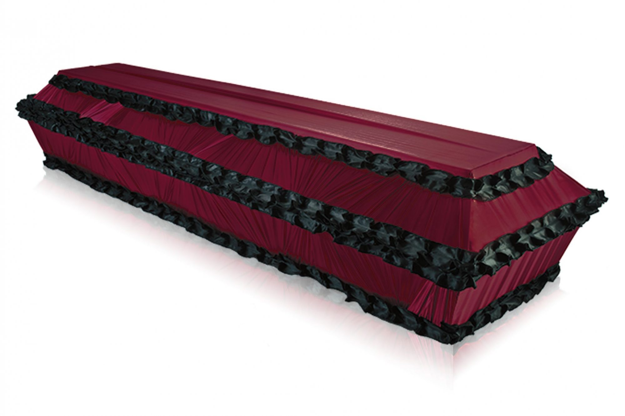 Гроб обитый тканью "Ёлка" Шелк