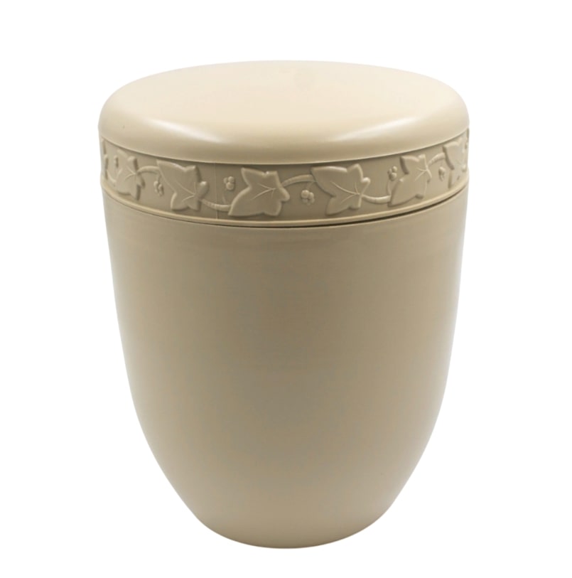 Урна для праха пластик Бежевая