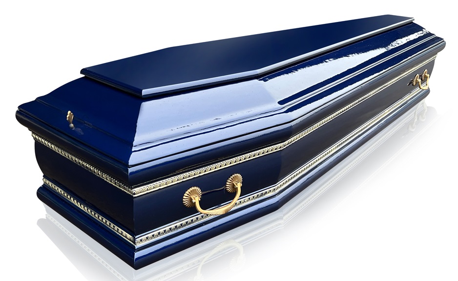 Гроб "Бергамо" 6 гранный цветные