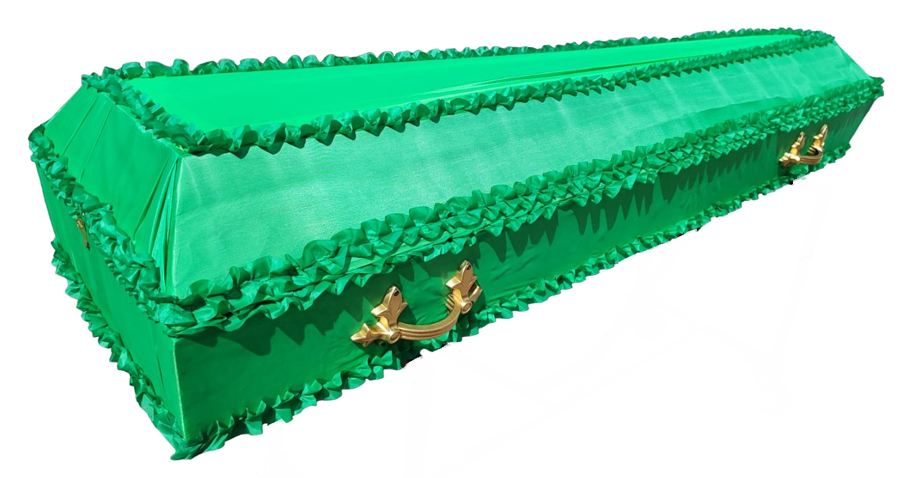 Гроб обитый тканью "Гладь" шелк