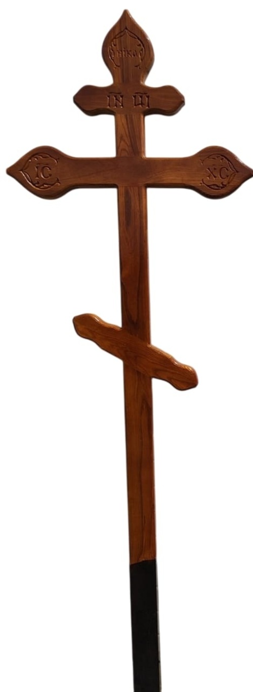 Крест на могилу дубовый "Фигурный"