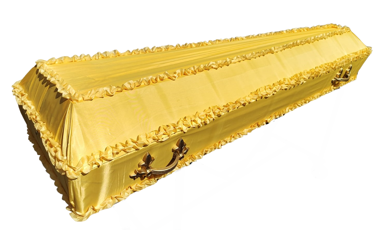 Гроб обитый тканью "Гладь" шелк