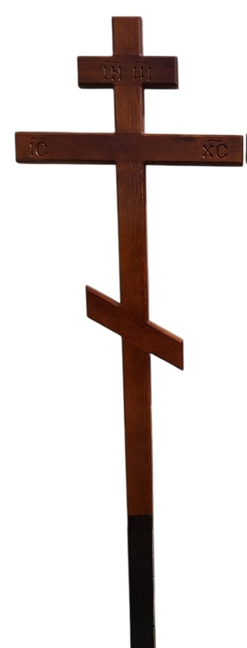 Крест на могилу дубовый "Прямой"