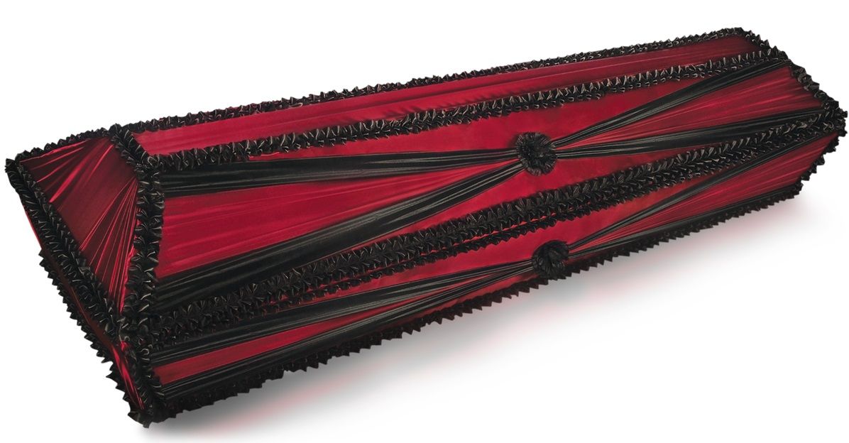 Гроб обитый тканью "Бант" Атлас