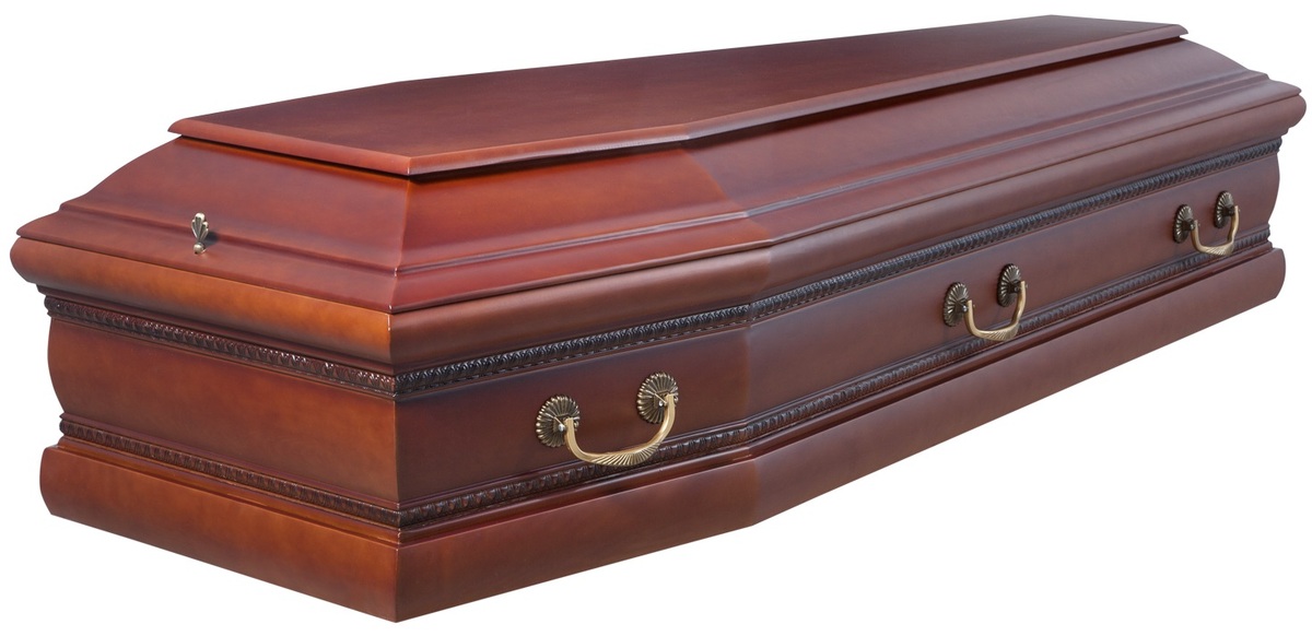 Гроб "Бергамо" 6 гранный колода