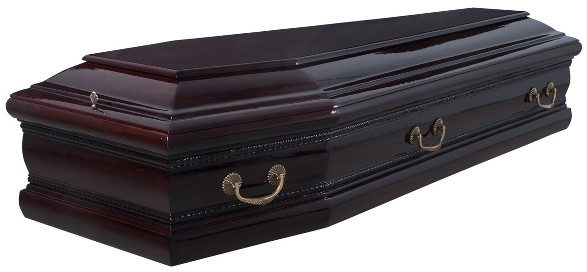 Гроб "Бергамо" 6 гранный колода