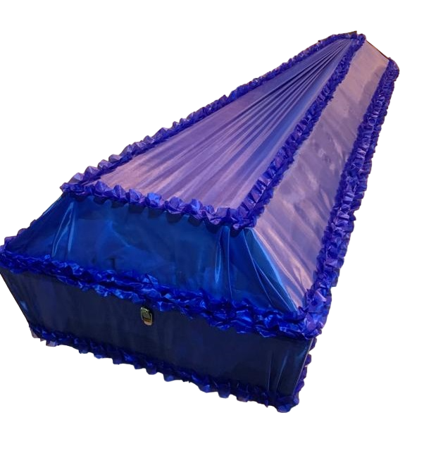 Гроб обитый тканью "Гладь" шелк