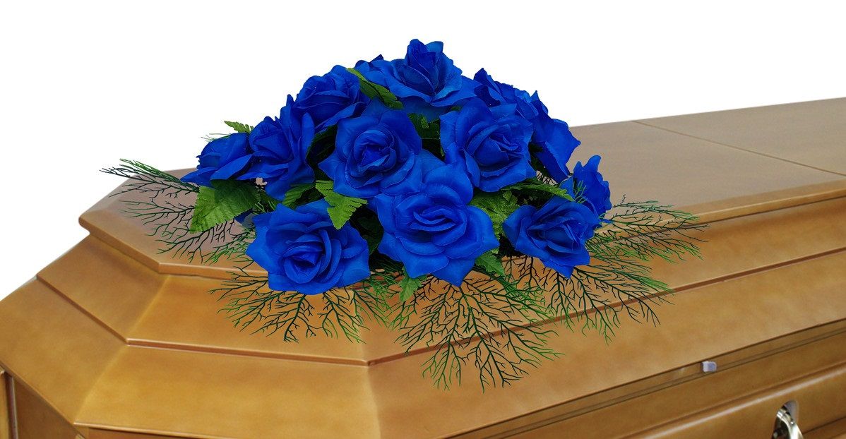 Композиция из искусственных цветов заказ синяя