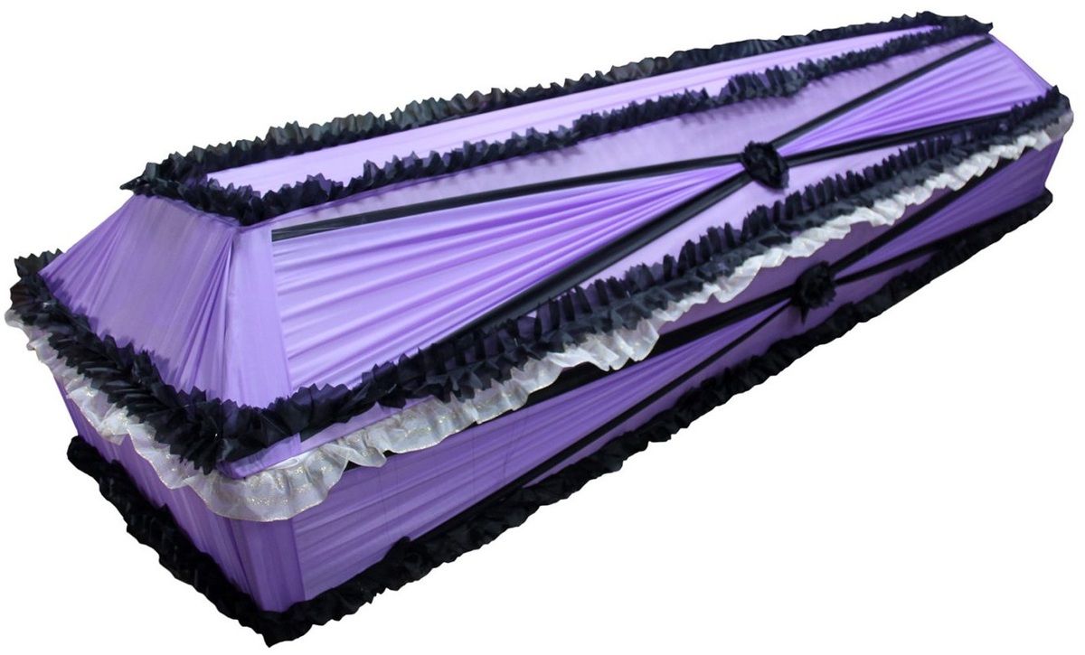 Гроб обитый тканью "Бант" Шелк