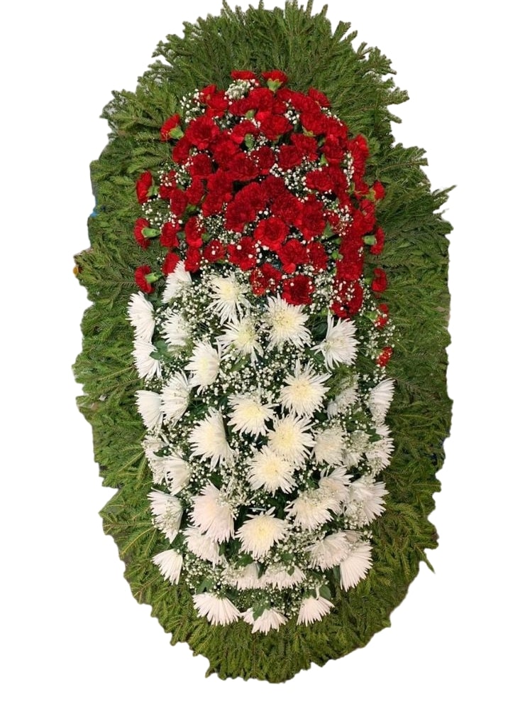 Венок из живых цветов 4