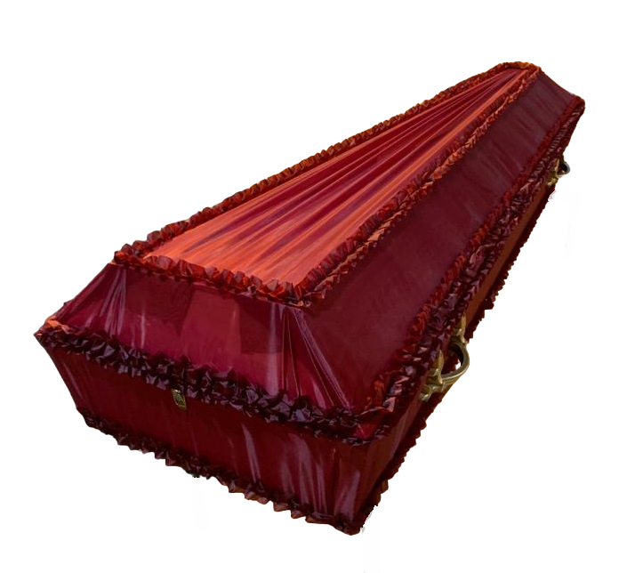 Гроб обитый тканью "Гладь" шелк