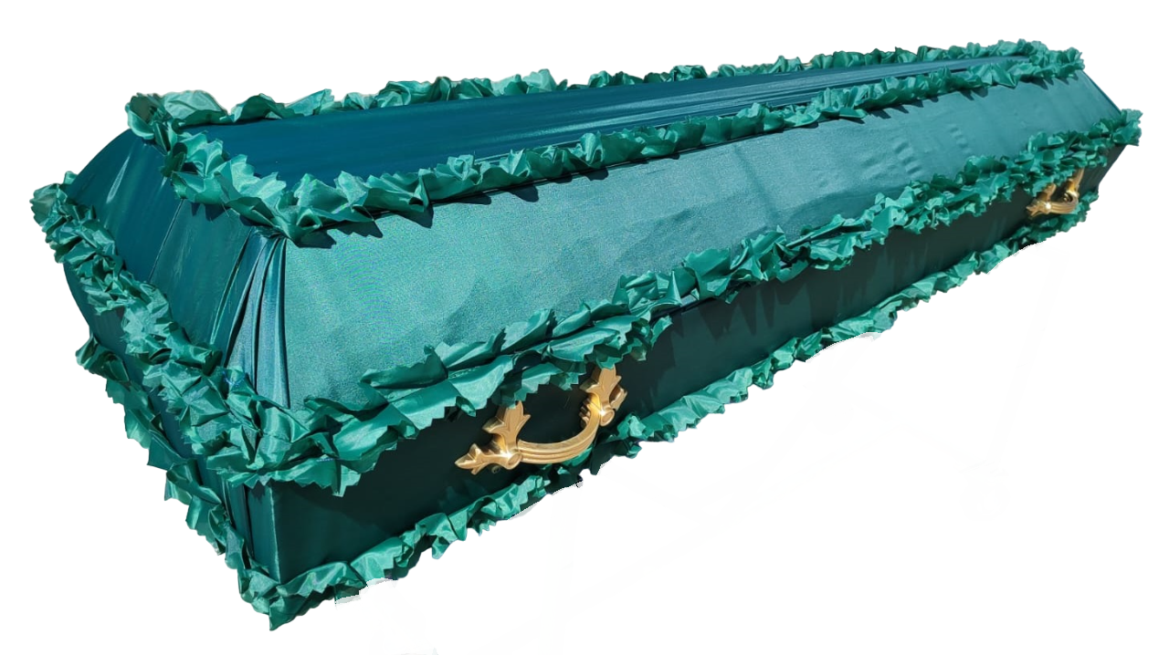 Гроб обитый тканью "Гладь" шелк