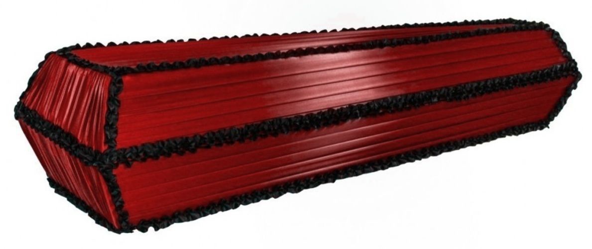 Гроб обитый тканью "Продольный" Атлас