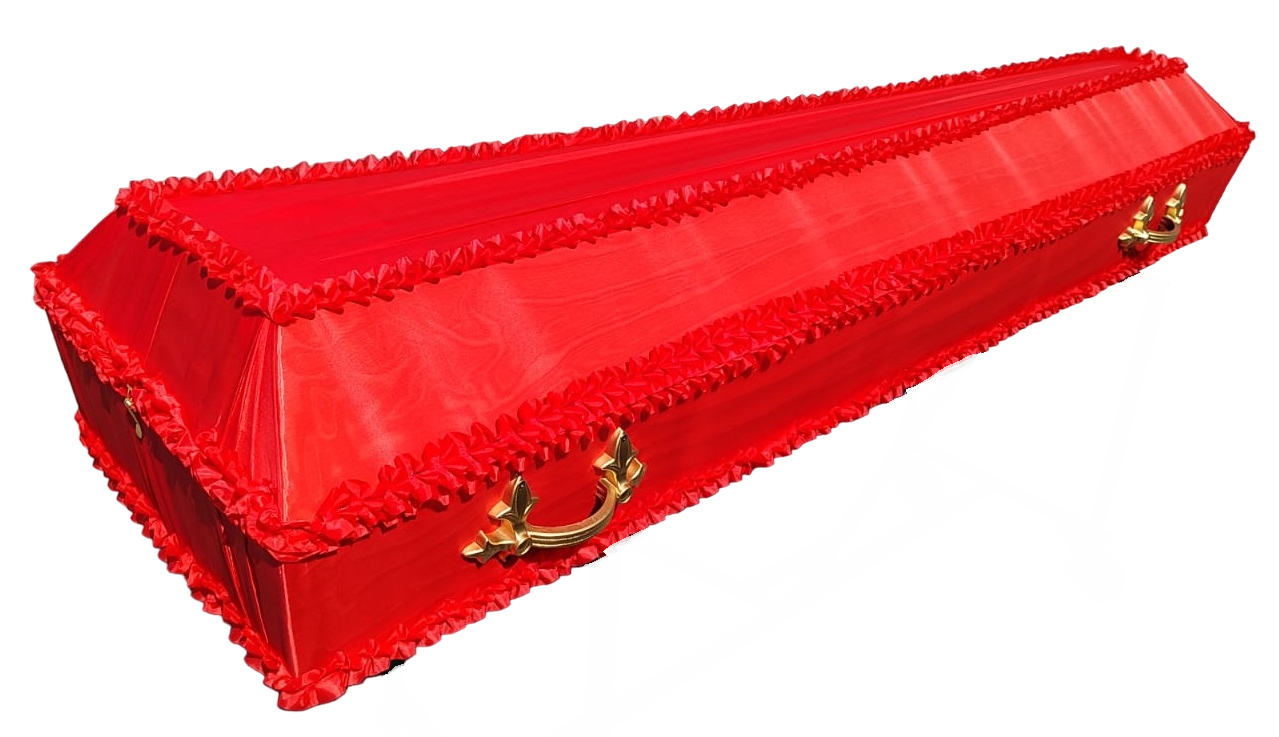 Гроб обитый тканью "Гладь" шелк