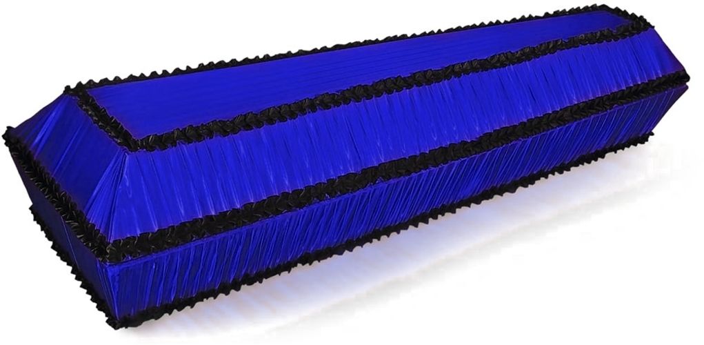 Гроб обитый тканью "Гофре" Атлас