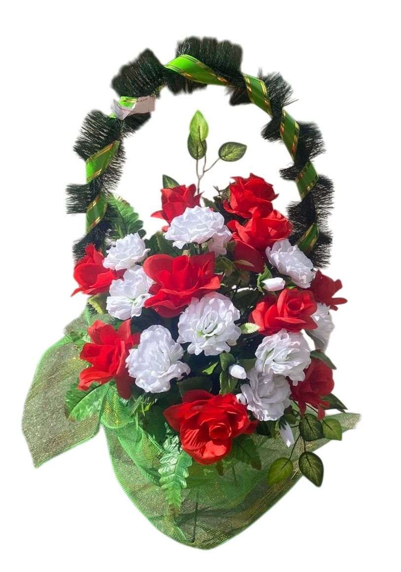 Корзина "Стульчик" заказ красно-белая