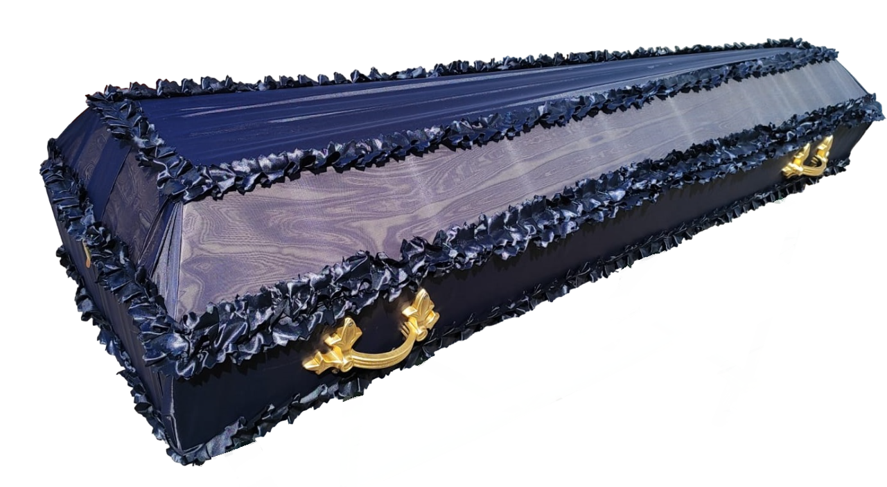 Гроб обитый тканью "Гладь" шелк